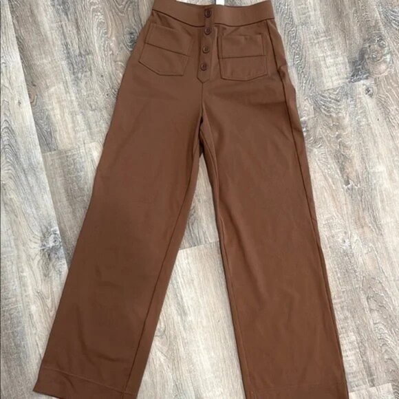 Halara Brown High-Waisted Wide-Leg Pants - Medium - Picture 1 of 4